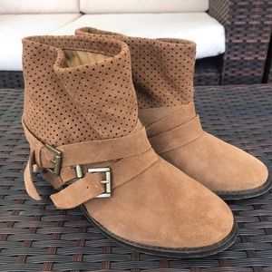 Zara suede wedge bootie, size 39